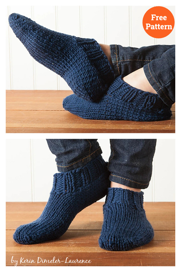 Chunky Slippers Free Knitting Pattern