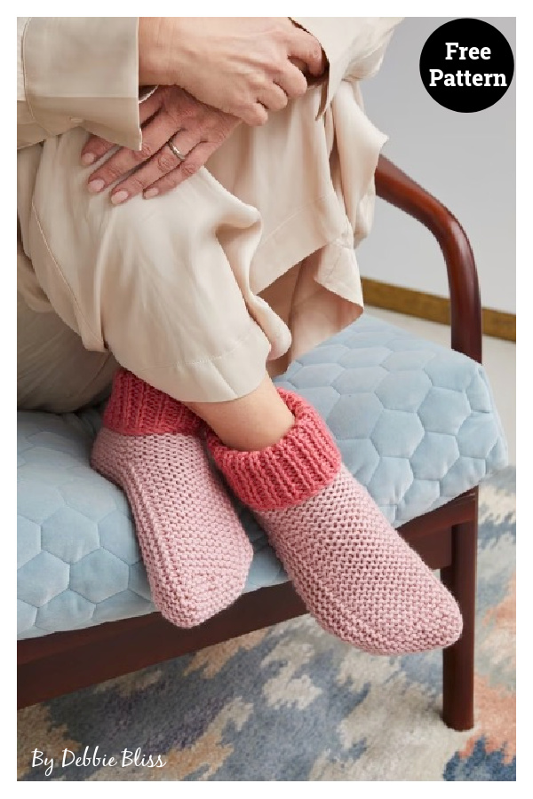 Cosy Slipper Socks Free Knitting Pattern