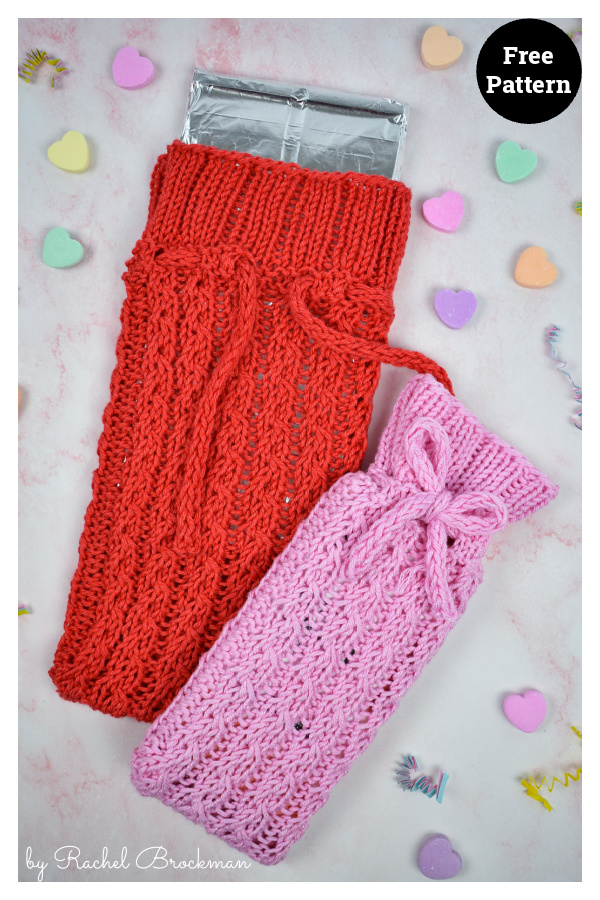 Cupid's Candy Bags Free Knitting Pattern