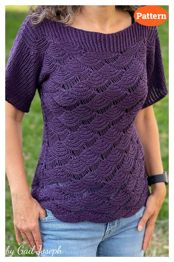 Ride the Waves Lace Top Knitting Pattern