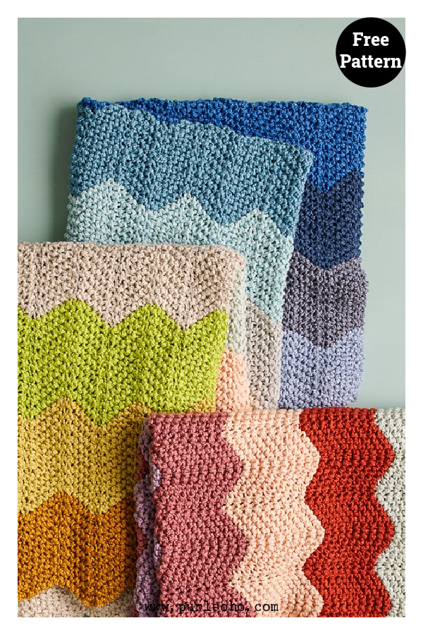 Chevron Baby Blanket in Serif Free Knitting Pattern