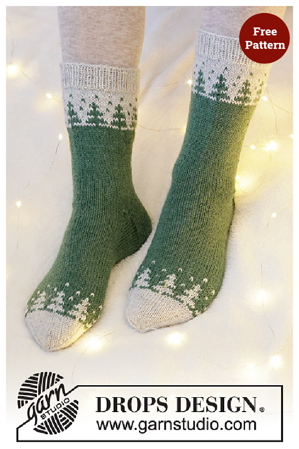Forest Spell Socks Free Knitting Pattern