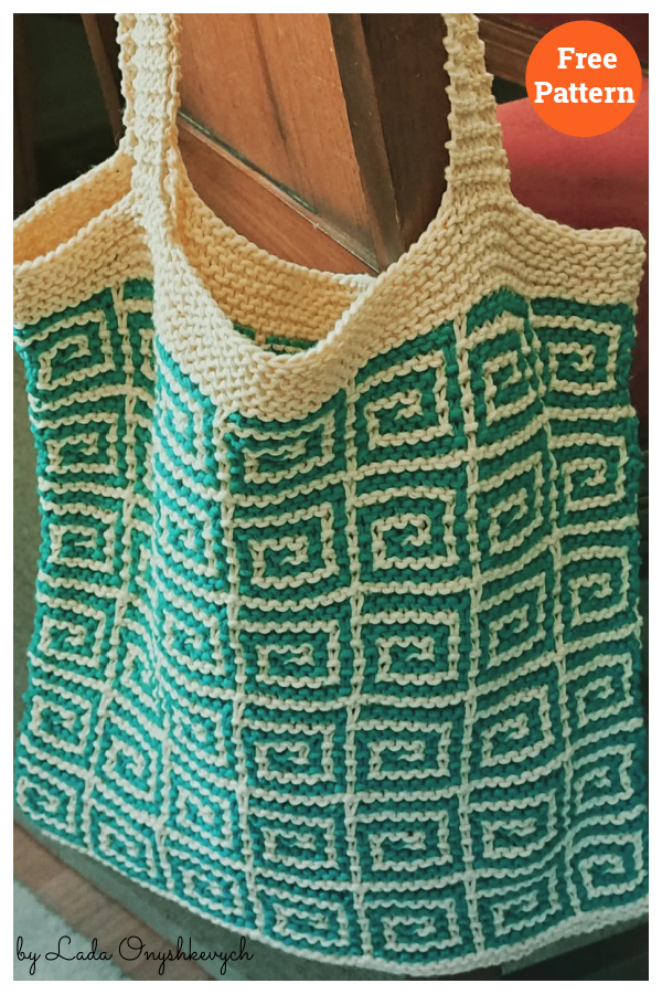 Lucy's Mosaic Tote Bag Free Knitting Pattern