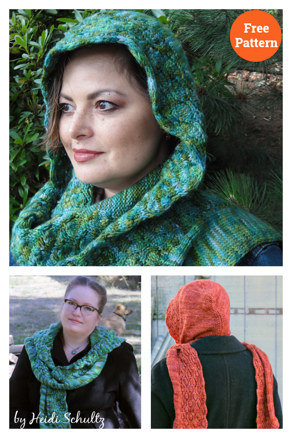 Calash Hooded Scarf Free Knitting Pattern