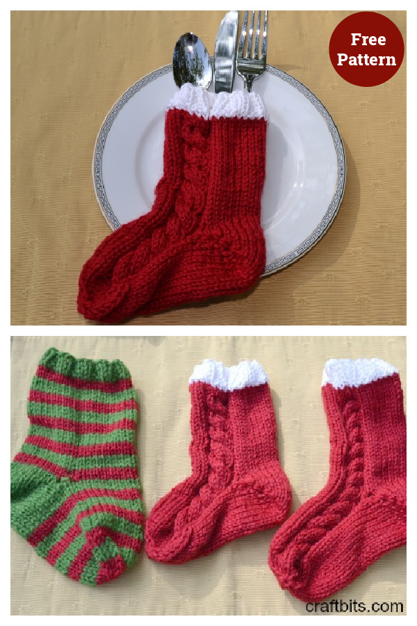 Utensil Stockings Free Knitting Pattern