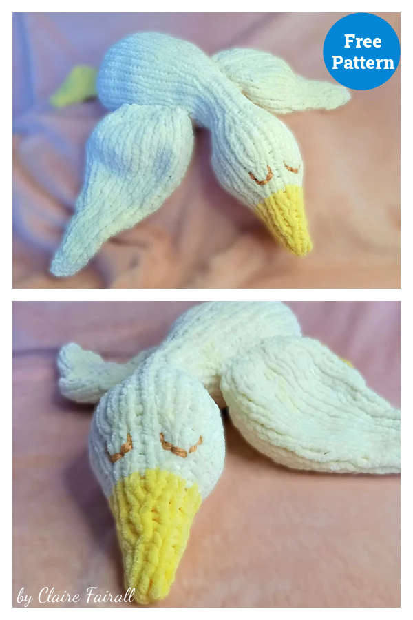 Cuddle Goose Soft Toy Free Knitting Pattern
