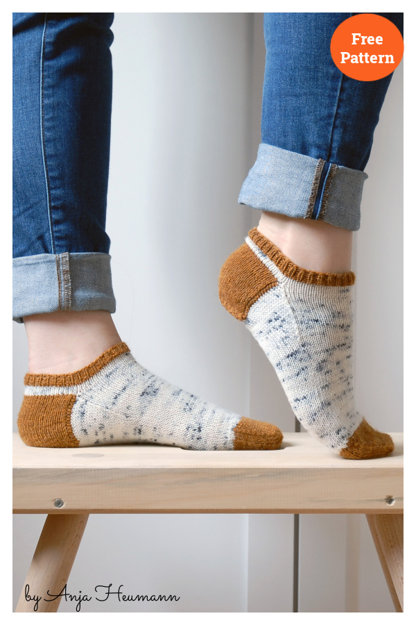 Leftover Sneaker Socks Free Knitting Pattern
