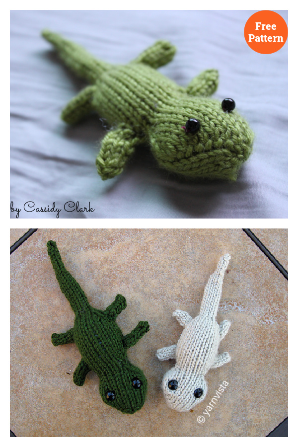 Little Lizard Amigurumi Free Knitting Pattern