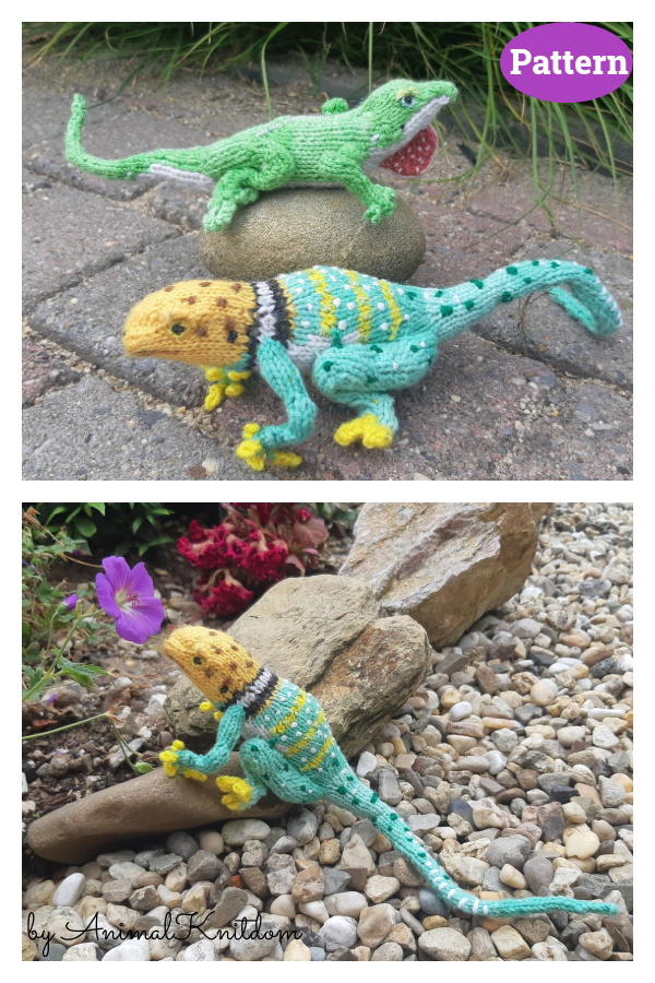 Lustrous lizards Knitting Pattern