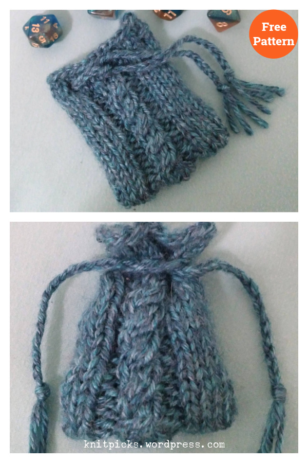 Small Dice Bag Free Knitting Pattern