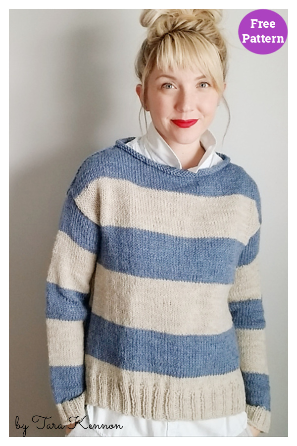 Blue Christmas Pullover Free Knitting Pattern