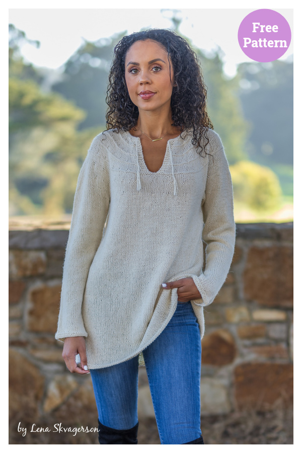 Raffia Pullover Free Knitting Pattern