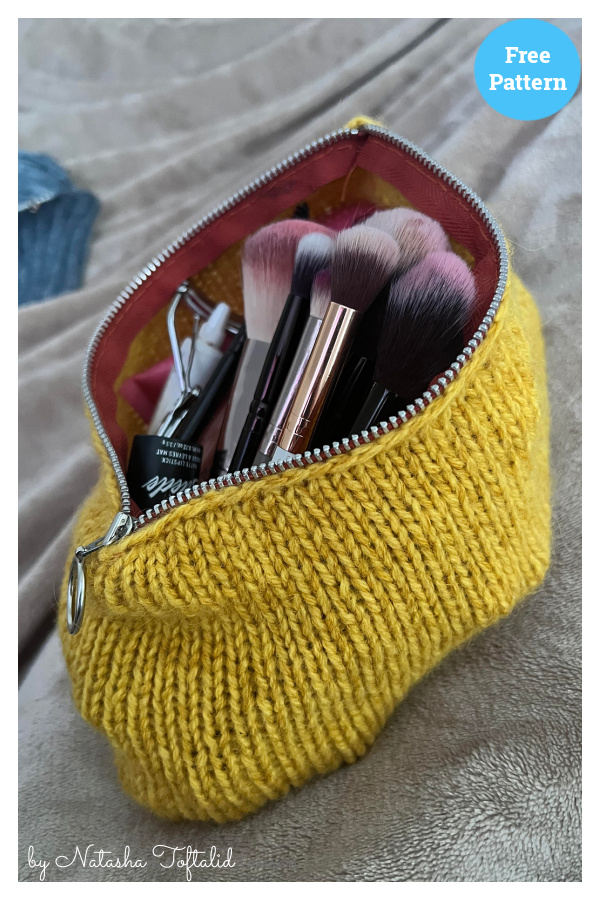 Autumn Sun Makeup Bag Free Knitting Pattern