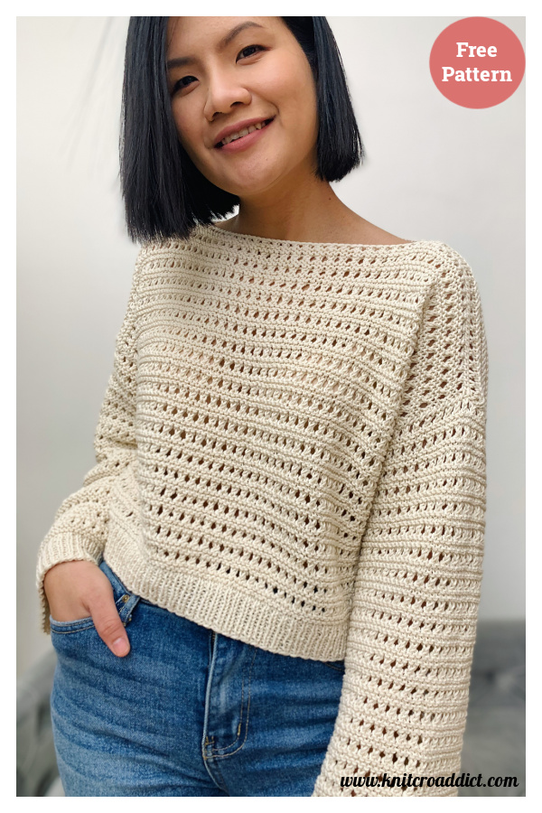 Lacy Sweater Free Knitting Pattern 