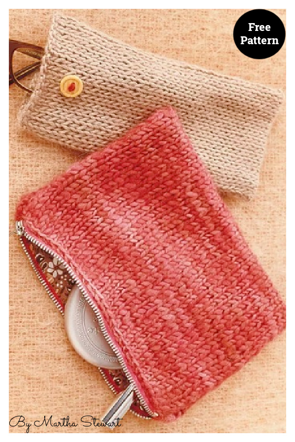 Pouches Free Knitting Pattern