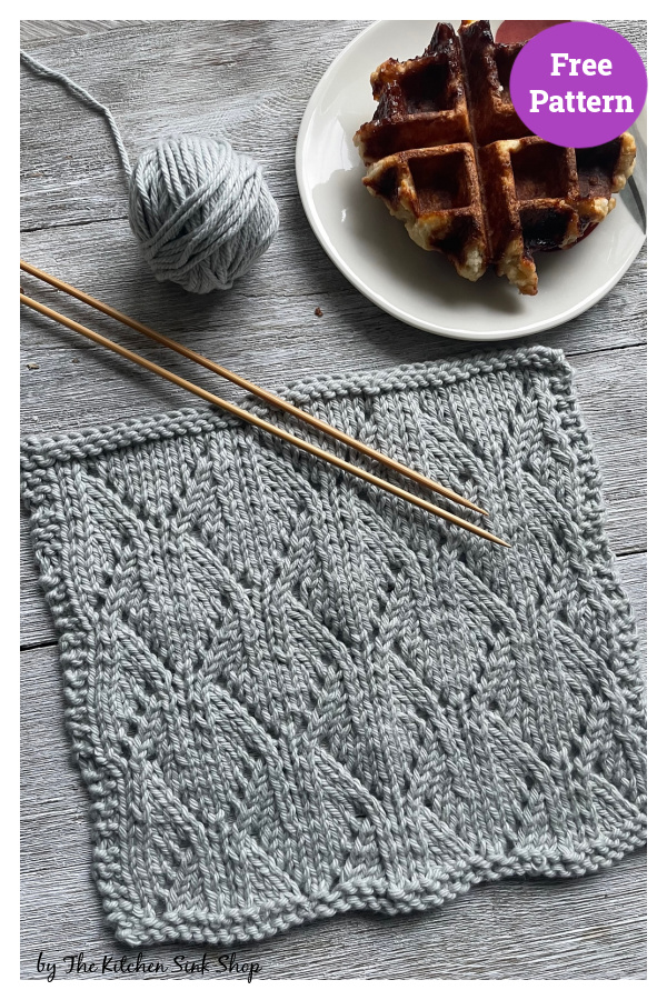 Belgian Waffle Dishcloth Free Knitting Pattern