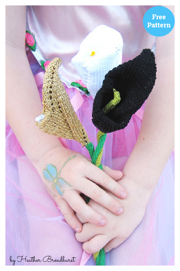 Calla Lilies Free Knitting Pattern