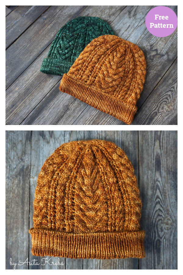 Coral Reef Beanie Hat Free Knitting Pattern 