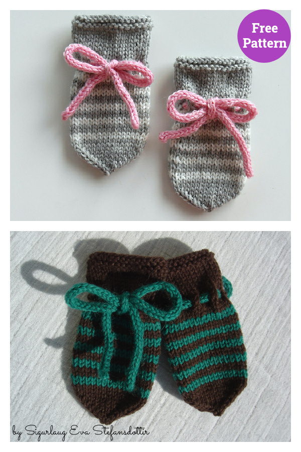 Djevel-Mittens Free Knitting Pattern