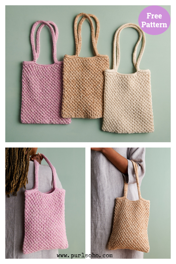Kit + Caboodle Tote Bag Free Knitting Pattern 