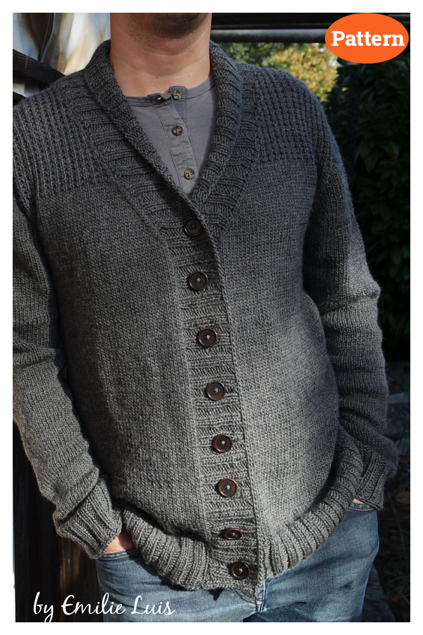 Marcel Shawl Collar Cardigan Knitting Pattern