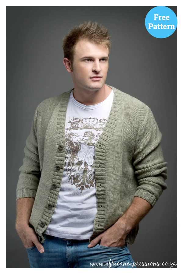 Men's Cardigan Free Knitting Pattern