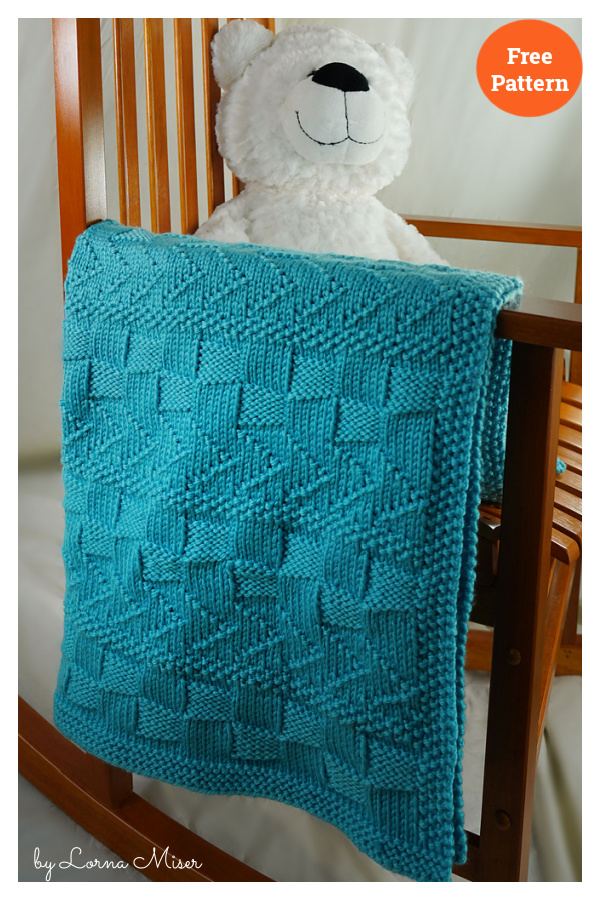 Textured Lap Throw Free Knitting Pattern 