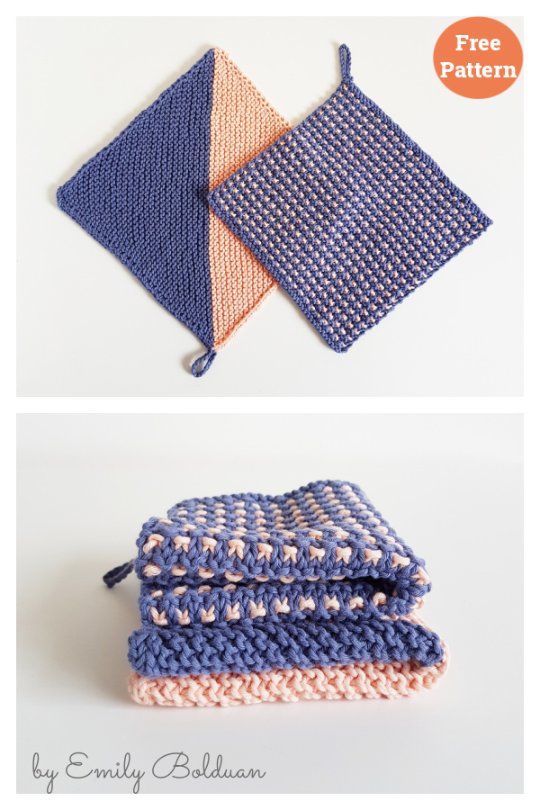 Modern Wash Cloths Free Knitting Pattern