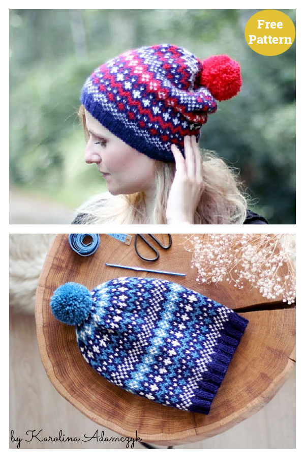 Popinjay Beanie Hat Free Knitting Pattern