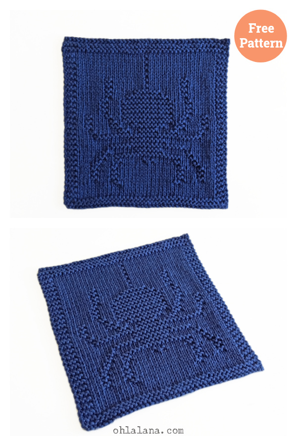 Spider Dishcloth Free Knitting Pattern