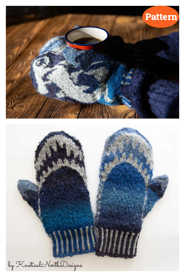 Hammerhead Shark Mitten Knitting Pattern