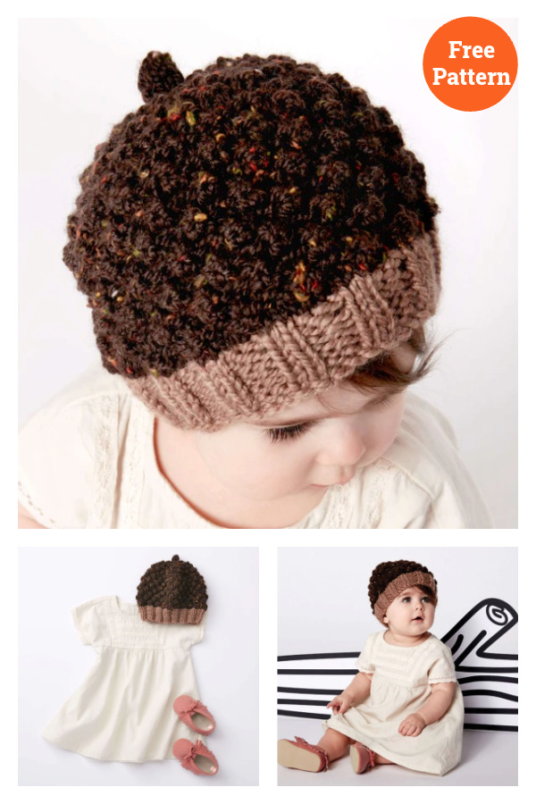 Little Acorn Hat Free Knitting Pattern