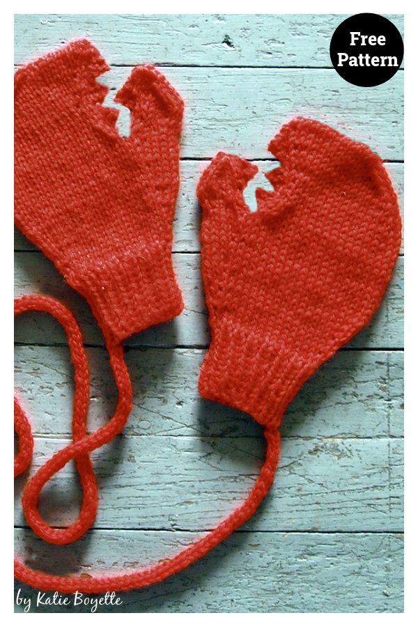 Lobster Claw Mittens Free Knitting Pattern