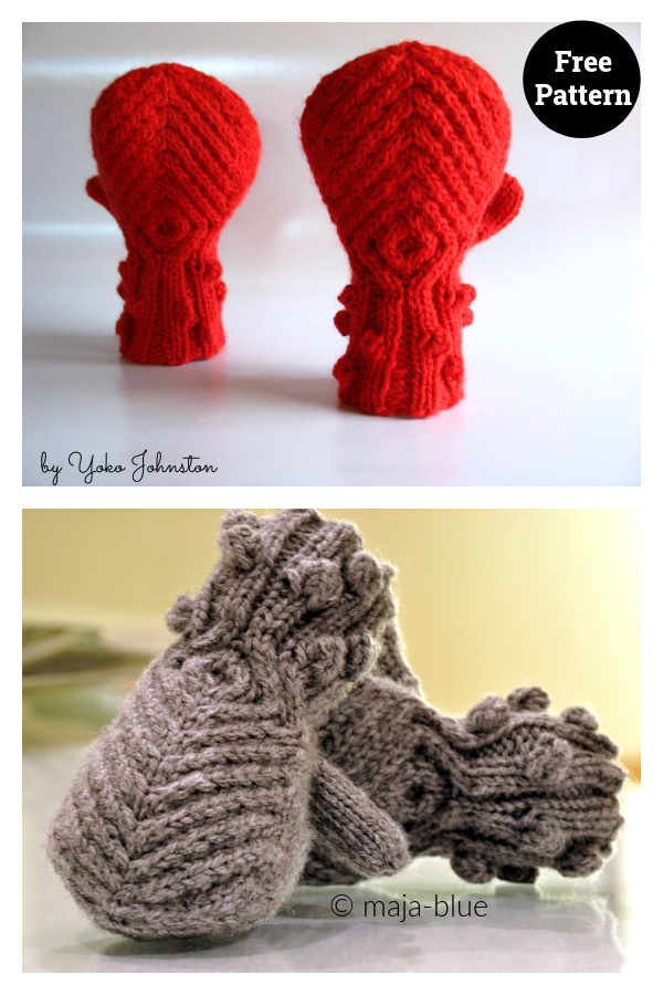 Octopus Mittens Free Knitting Pattern