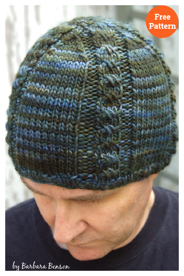 Cross Stitch Mock Cable Hat Free Knitting Pattern