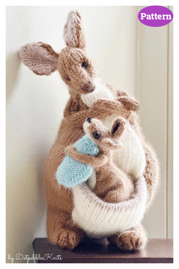 Kanga kangaroo Knitting Pattern