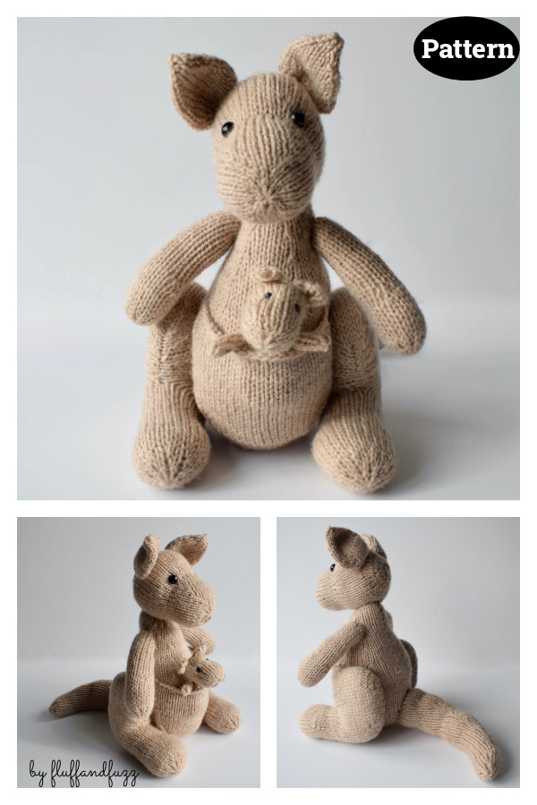 Kangaroo Toy Knitting Pattern