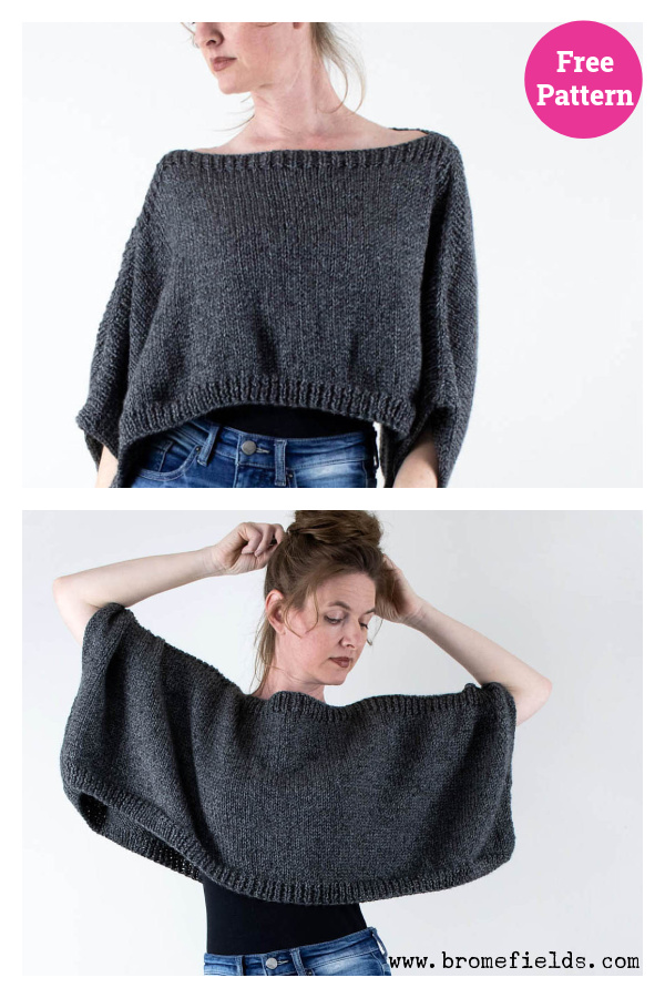 Rectangle Poncho Free Knitting Pattern