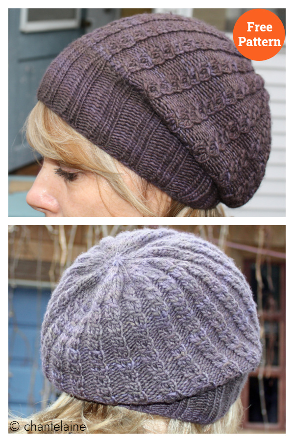 Slouchy Copy Cat Hat Free Knitting Pattern