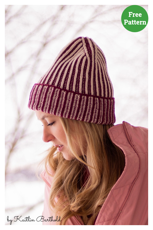 Brioche Ribbed Hat Free Knitting Pattern