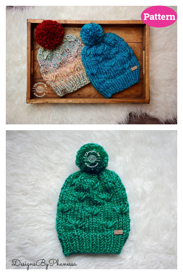 Dandelion Slouch Beanie Knitting Pattern