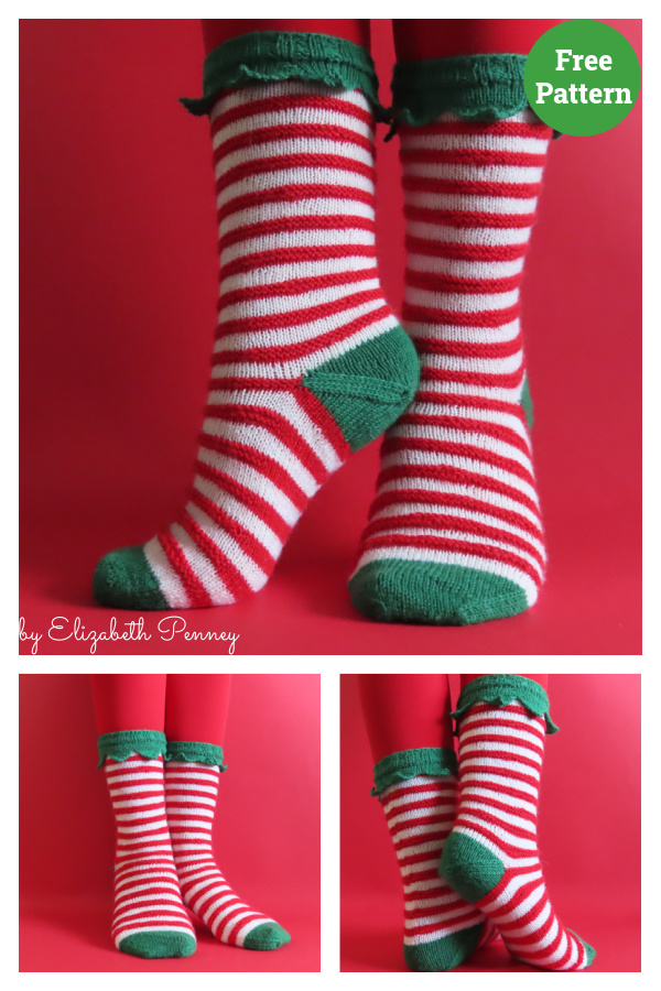 Elf Socks Free Knitting Pattern