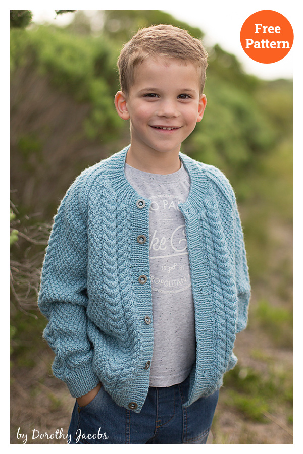 Kiddies Cable Cardigan Free Knitting Pattern