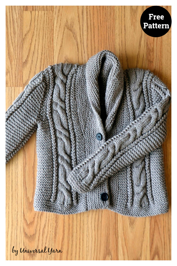 Lil' Grandpa Cardigan Free Knitting Pattern