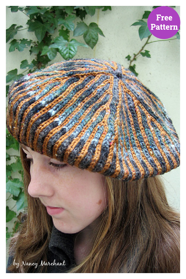 Pecan Pie Beret Free Knitting Pattern