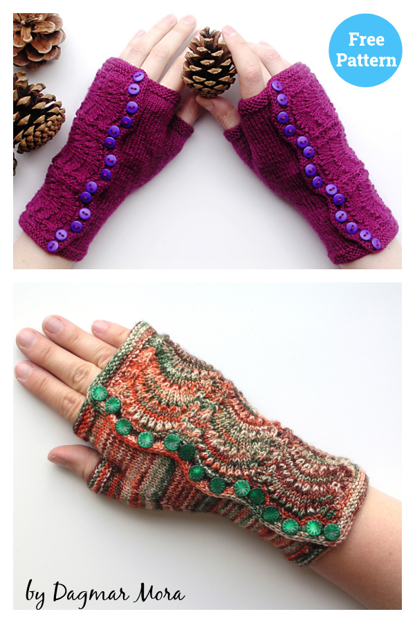 Spatterdash Wristwarmers Free Knitting Pattern