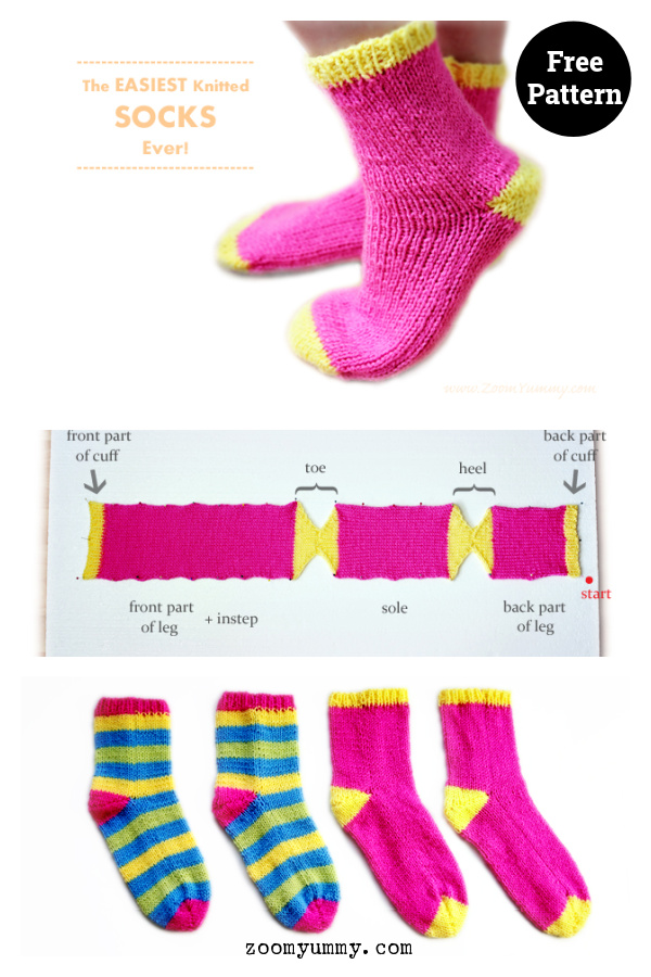 The Easiest Knitted Socks Ever Free Knitting Pattern