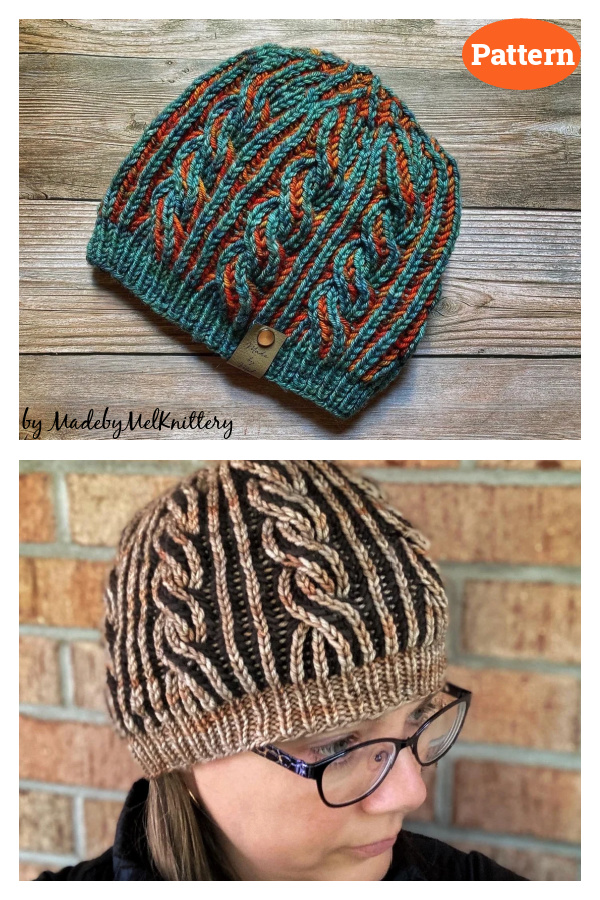 Twisted Vineyard Beanie Knitting Pattern