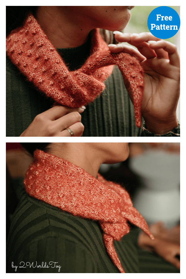 Foretoken Textured Kerchief Free Knitting Pattern