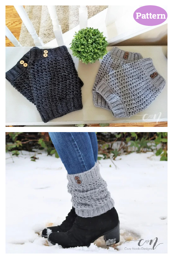 Slouchy Ankle Boot Cuff Knitting Pattern